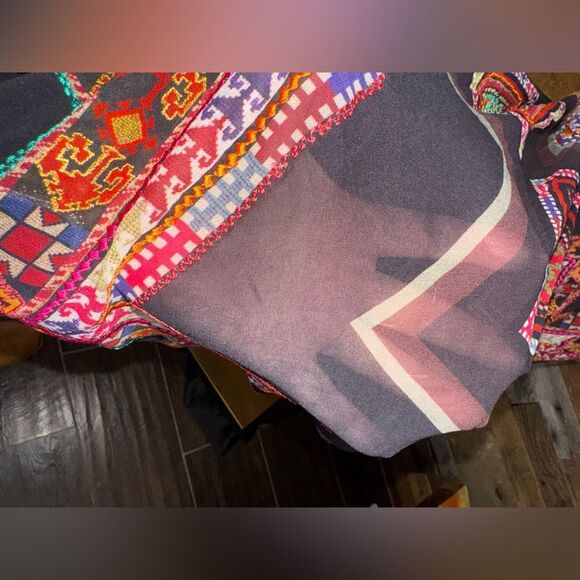 Tanvi Kedia Embroidered Midi Dress Boho Geometric Size 4 Made in India - Picture 16 of 17